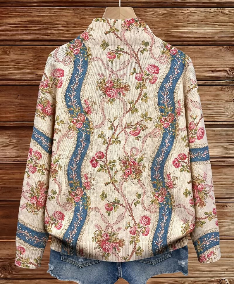 Eulalia™ | Cardigan à rubans et roses grimpantes