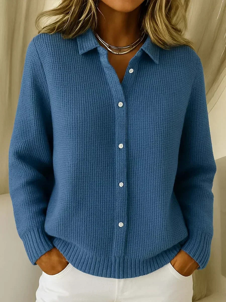 Katrina | Cardigan en maille texturée boutonné