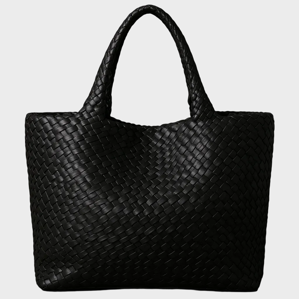Cabas en cuir tressé à la main Lana, porté à l’épaule (photo 15) – Valloro Paris