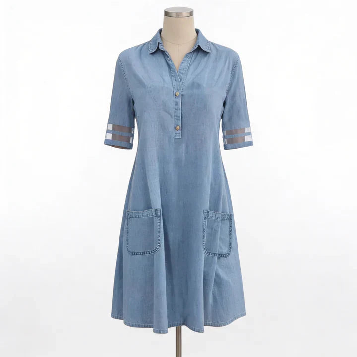 Brittany | Robe en jean qui met la silhouette en valeur