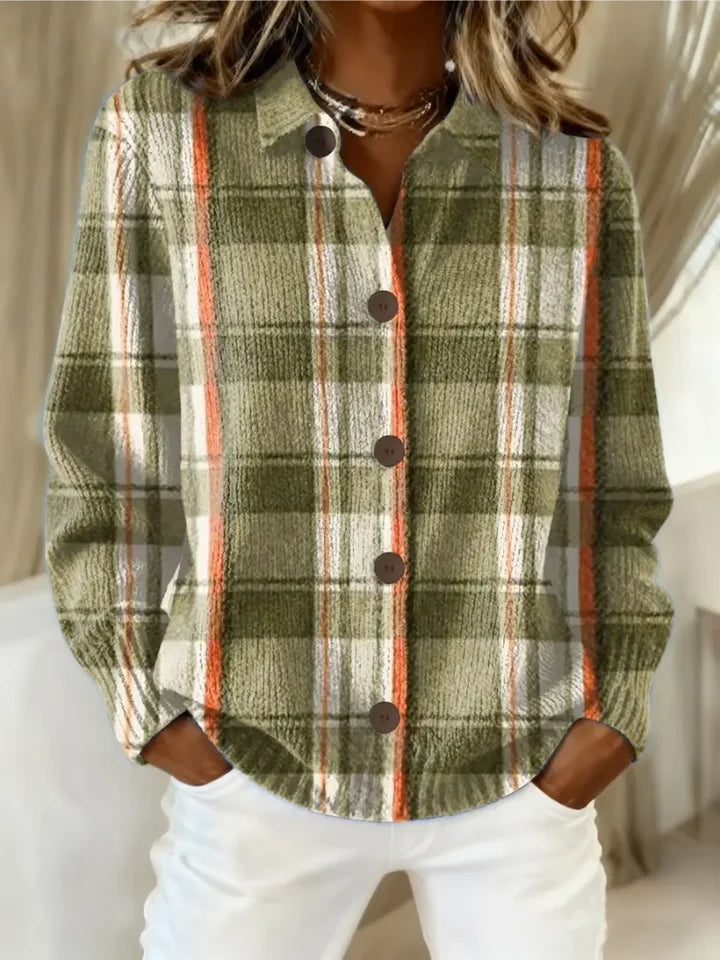 Elise™ | Cardigan en maille à carreaux
