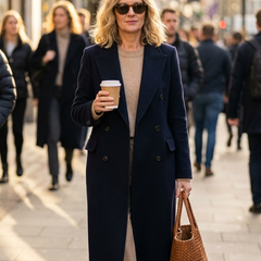 Cabas en cuir tressé à la main Lana, porté en situation – Valloro Paris