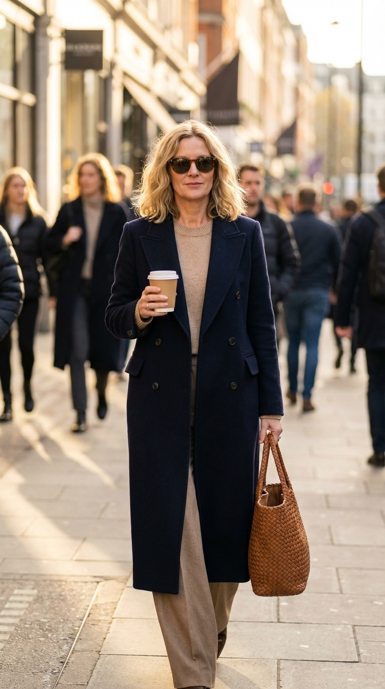 Cabas en cuir tressé à la main Lana, porté en situation – Valloro Paris