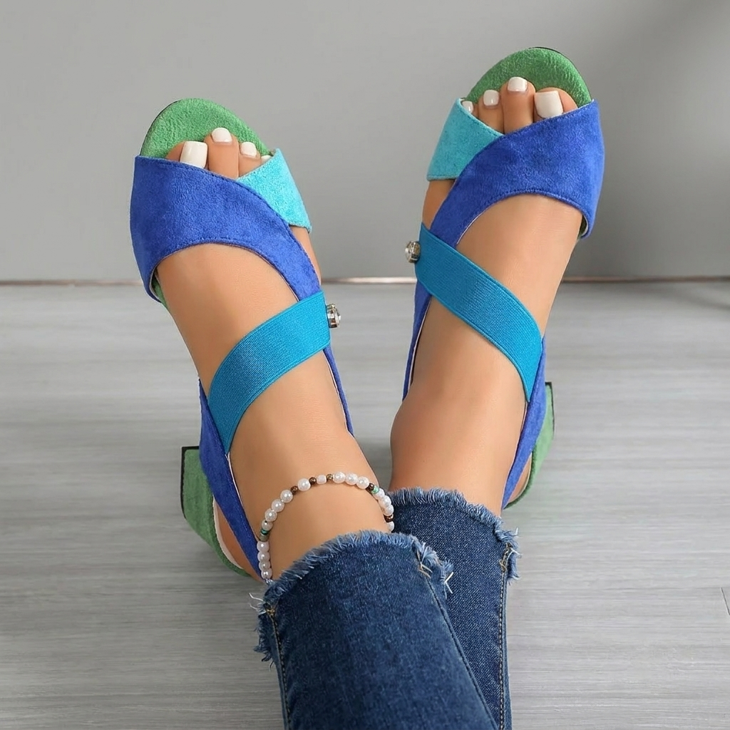 Sandales orthopédiques chic Chantal, vue arrière – Valloro Paris