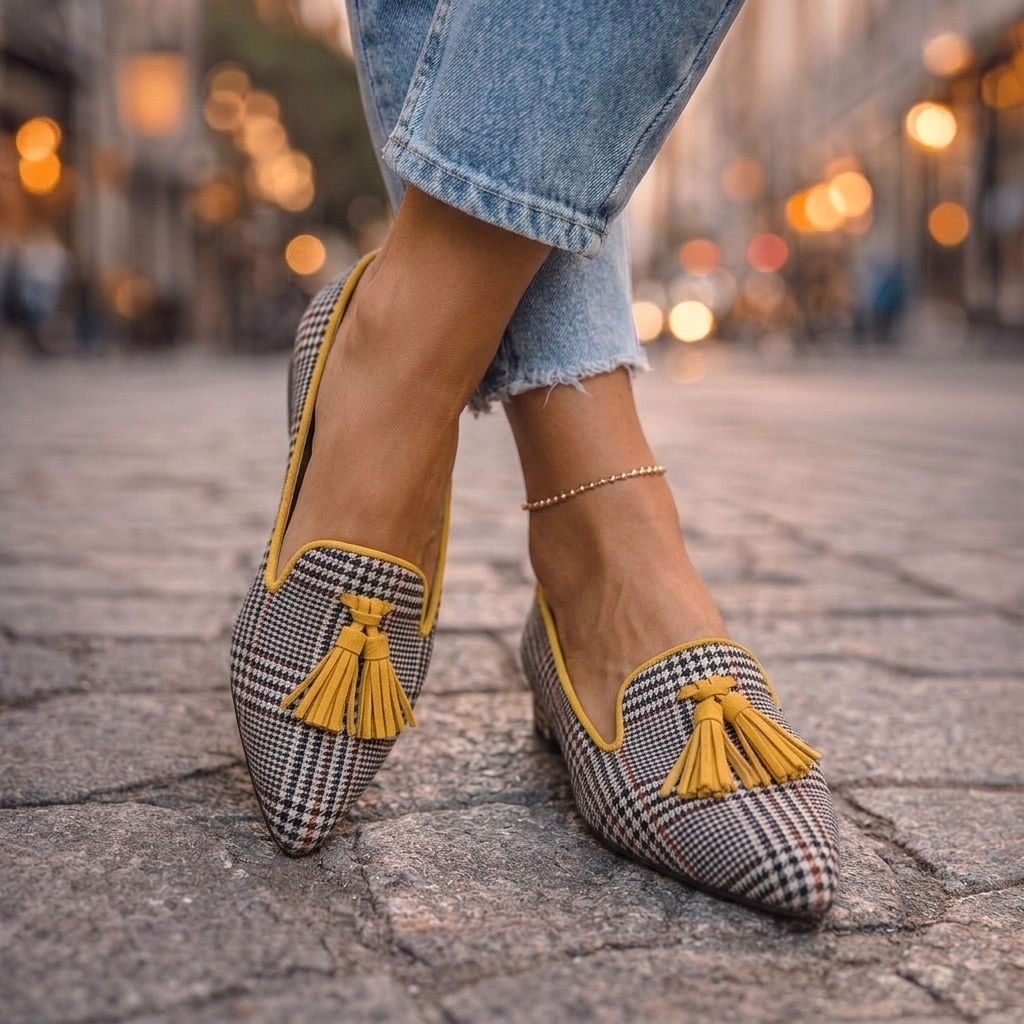 Evelyn | Ballerines pointues à pompons