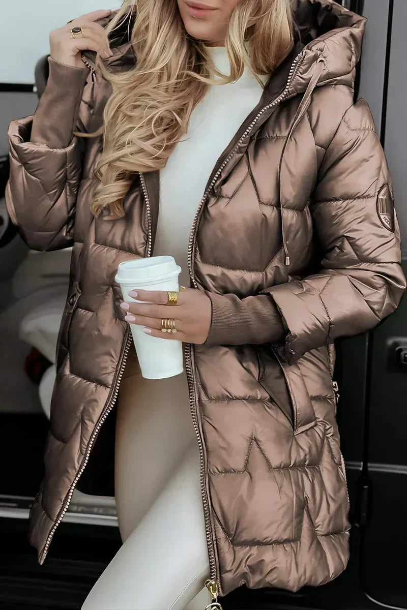 Xalviere | Mila Veste d’hiver chaude à capuche pour femme
