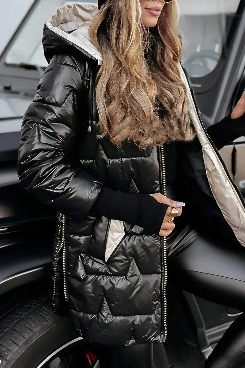 Xalviere | Mila Veste d’hiver chaude à capuche pour femme
