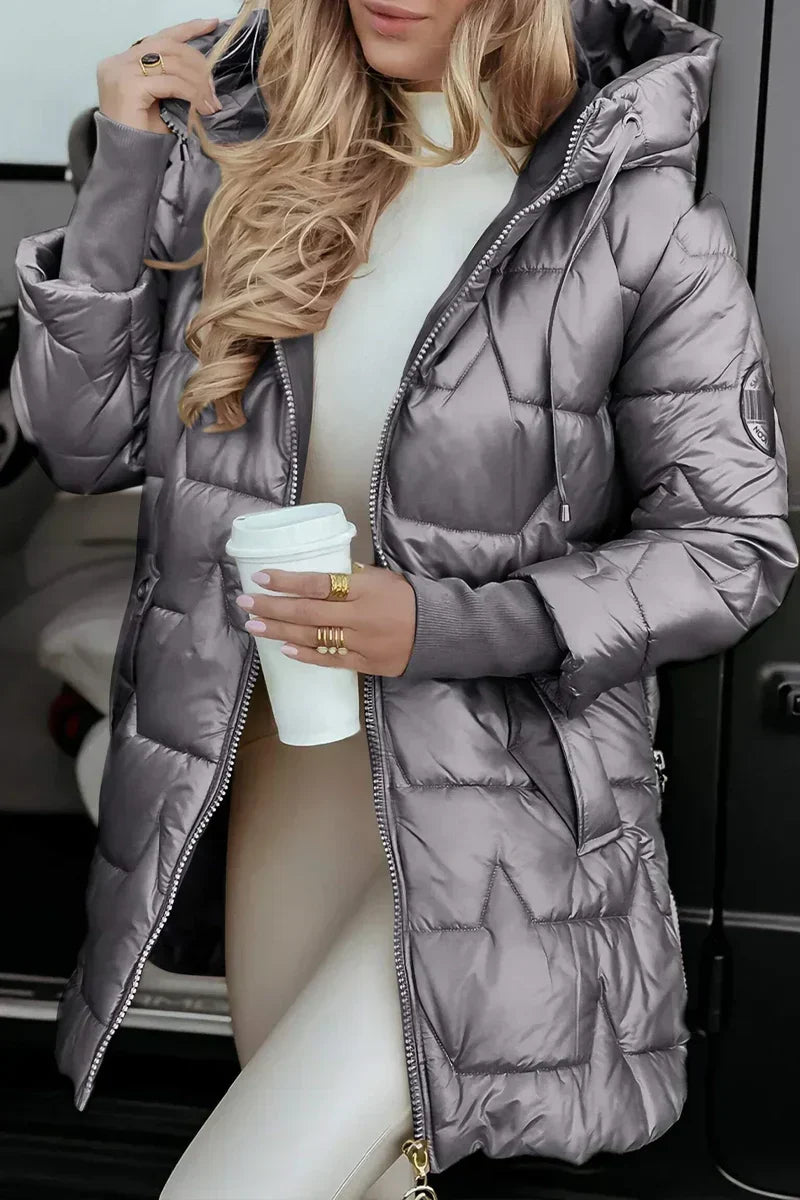 Xalviere | Mila Veste d’hiver chaude à capuche pour femme