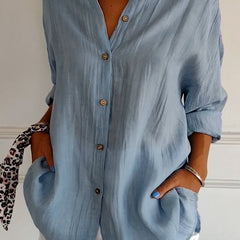 Chemisier chic texturé pour femme Aliah, vue de dos – Valloro Paris