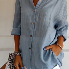 Chemisier chic texturé pour femme Aliah, vue de face – Valloro Paris