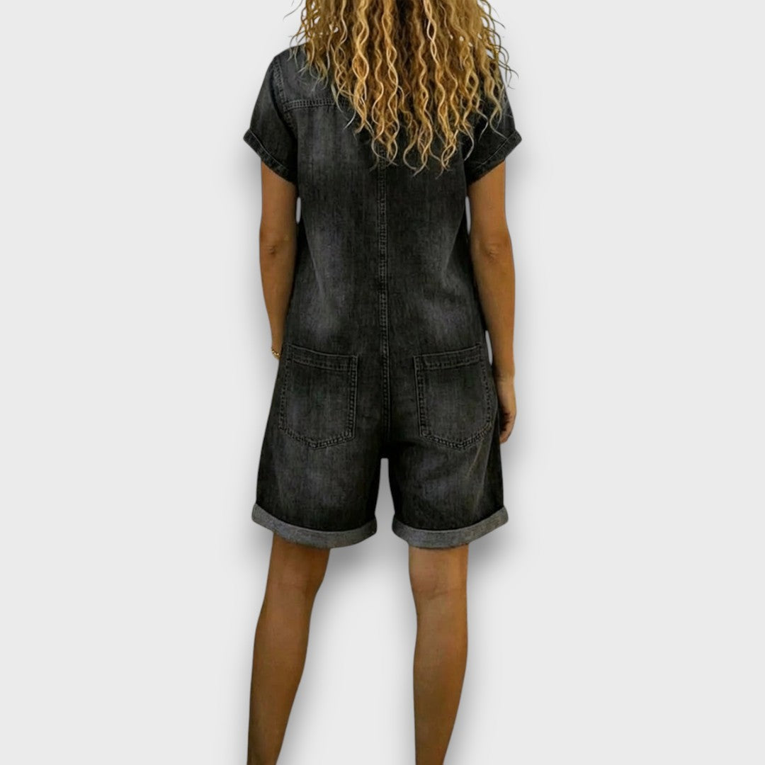Joan | Salopette en coton style jean vintage