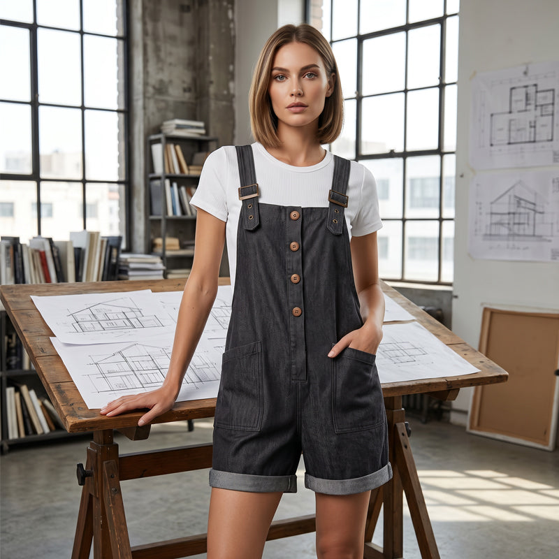 Alicja™ | Combinaison rétro à bretelles réglables