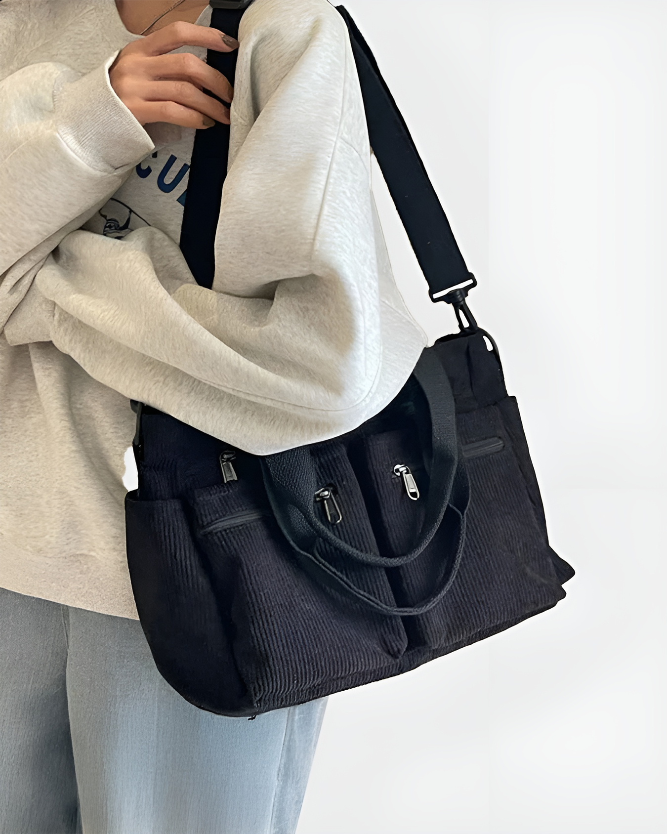 Sac de tous les jours Urban, gros plan sur la fermeture – Valloro Paris