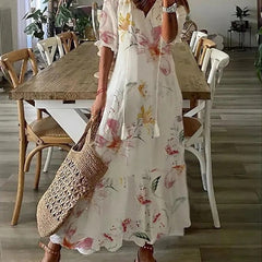 Robe boho avec couverture du ventre Michaela, présentation du coloris – Valloro Paris