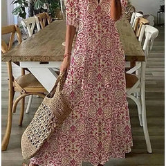 Robe boho avec couverture du ventre Michaela, gros plan sur la coupe – Valloro Paris