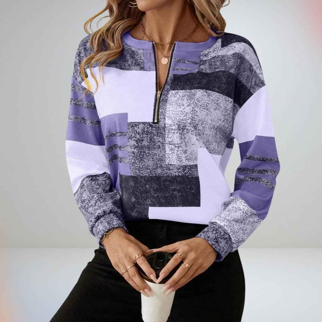 STACY™ | Pull élégant à demi-zip
