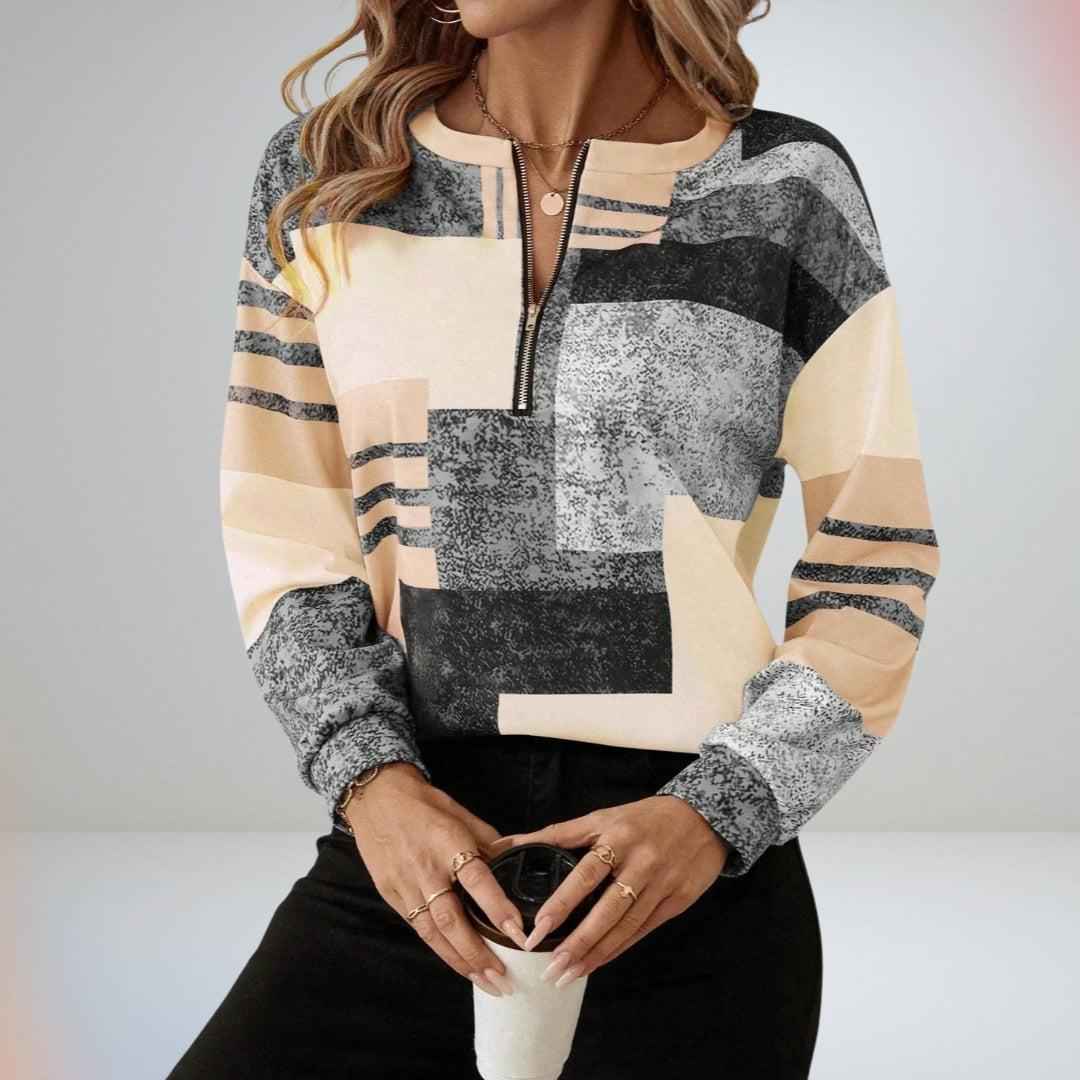 STACY™ | Pull élégant à demi-zip