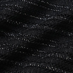 Bikini noir à sequins avec armatures Noémie, détail du tissu – Valloro Paris