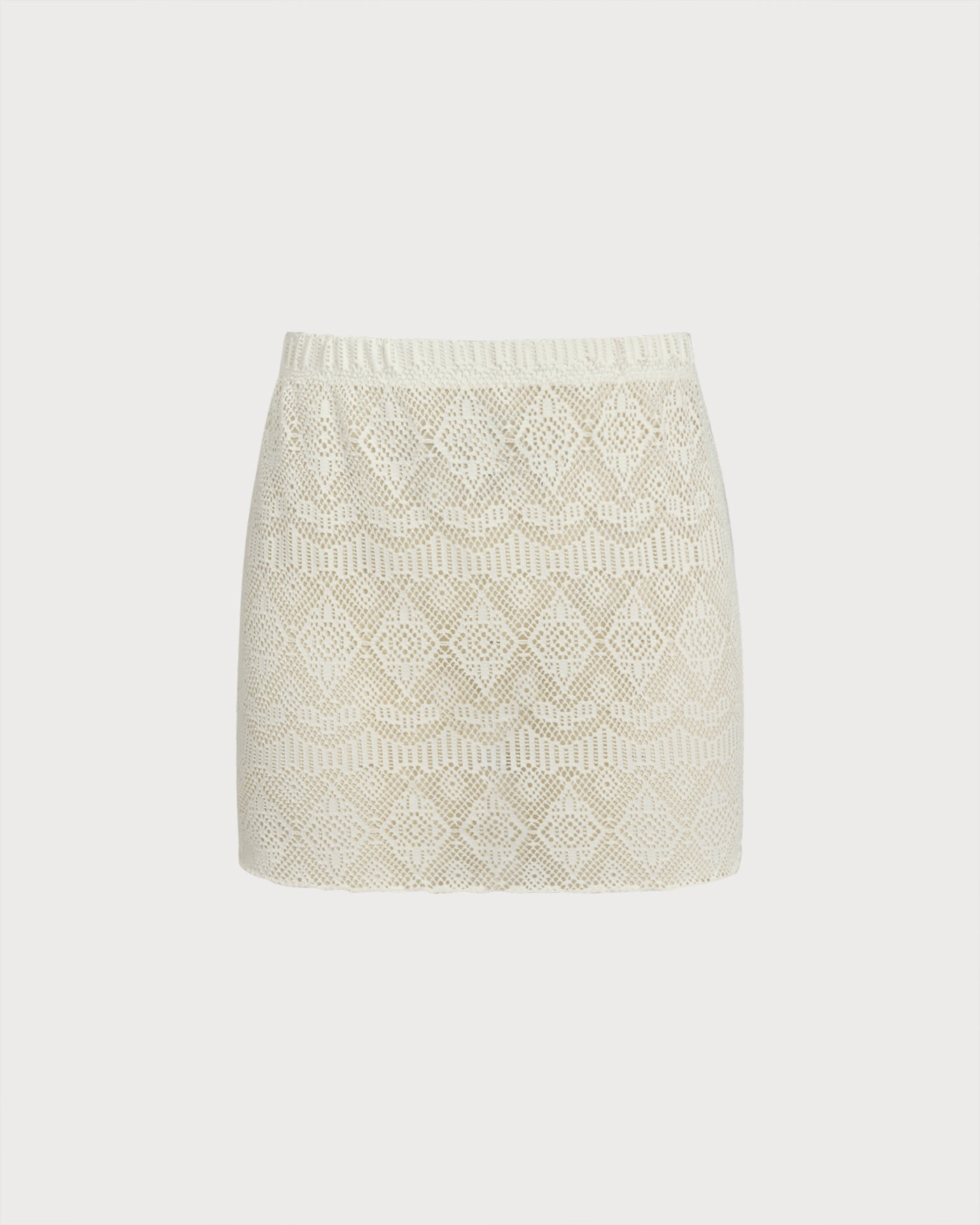 Ensemble bikini trois pièces blanc texturé Blanche, présentation du coloris – Valloro Paris